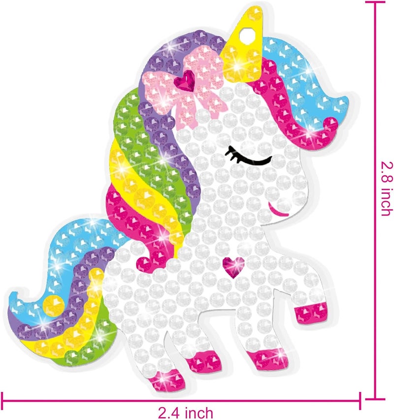 BANBBUR Arts and Crafts for Kids Ages 8-12,5PCS Double Sided Diamond Art Keychains,5D Gem Art for Kids Ages 4-8 Girls Birthday Gifts, BAKY5 - Image 4